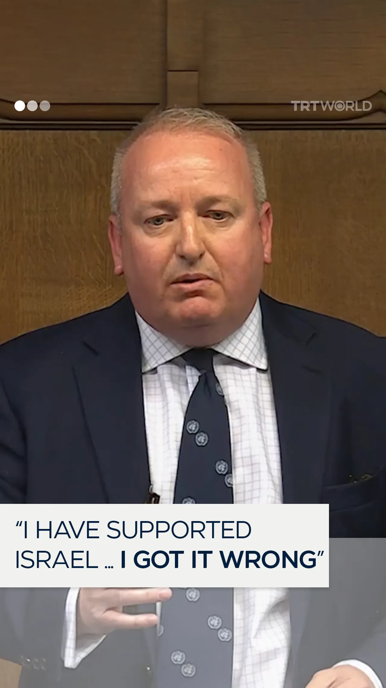 "I have supported Israel ... I got it wrong"